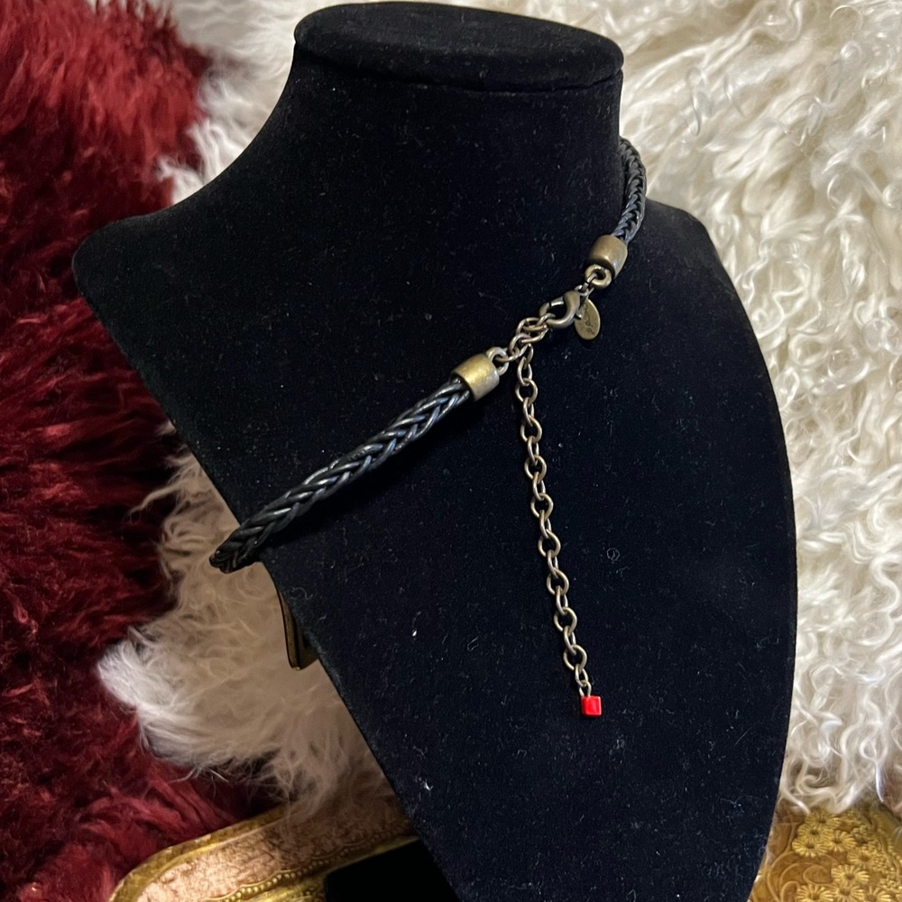 Boho Beaded Copper Statement Necklace - image 5